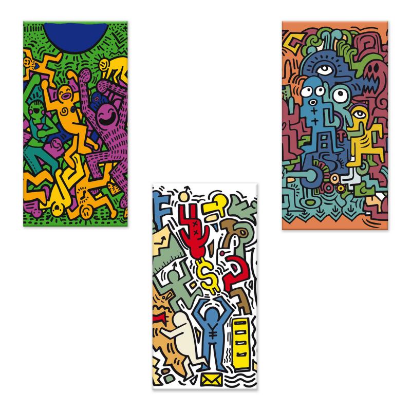 Set 3 pezzi Quadri su tela tema popular art Canvas Day 38x75 cm POP del brand Lupia, categoria: Arredo e decorazioni > Quadri e Tele > Quadri su tela, disponibile su Vorreishop.