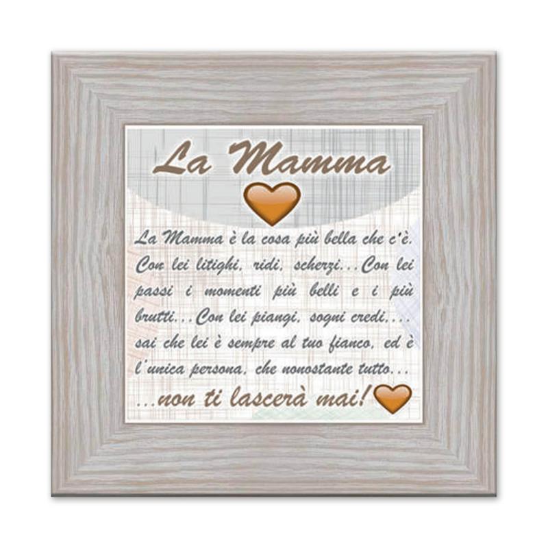 Quadro Moderno con mattonella Ceramica stampata, cornice shabby Boston 30x30 cm CUORE DI MAMMA - cornice Boston Beige del brand Lupia, categoria: Arredo e decorazioni > Quadri e Tele > Quadri su ceramica, disponibile su Vorreishop.