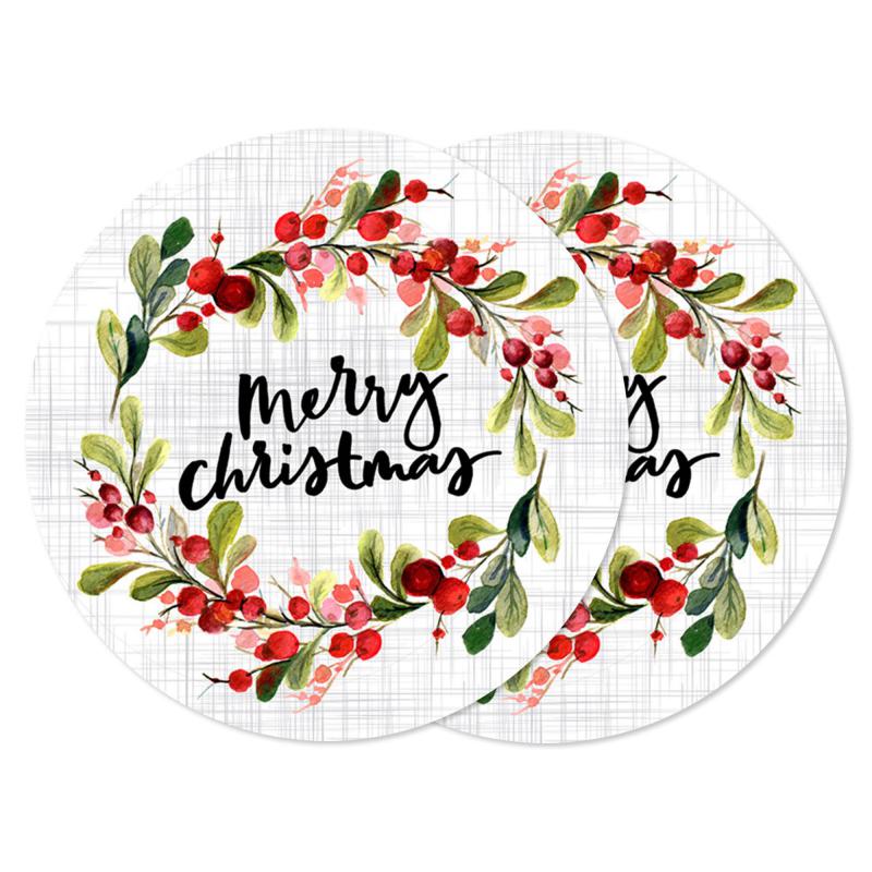 Sottotutto decorato in Legno Rotondo Sotto bicchiere, piatto, pentola Natale CHRISTMAS A - 20 cm Set 2 pz del brand Lupia, categoria: Idee regalo e bomboniere > Oggettistica > Natale, disponibile su Vorreishop.