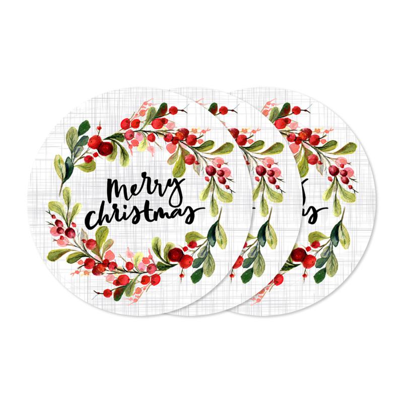 Sottotutto decorato in Legno Rotondo Sotto bicchiere, piatto, pentola Natale CHRISTMAS A - 10 cm Set 3 pz del brand Lupia, categoria: Idee regalo e bomboniere > Oggettistica > Natale, disponibile su Vorreishop.