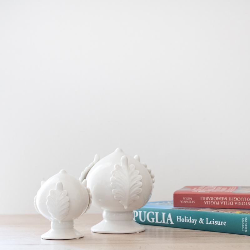 Pumo Salentino decorazione in ceramica tipica pugliese - Grande h 15,9 cm del brand Lupia, categoria: Idee regalo e bomboniere > Oggettistica > Statuette Ceramica.