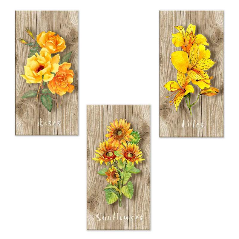 Set 3 pezzi Quadri su tela tema floreale Canvas Day 38x75 cm SUNFLOWERS del brand Lupia, categoria: Arredo e decorazioni > Quadri e Tele > Quadri su tela, disponibile su Vorreishop.