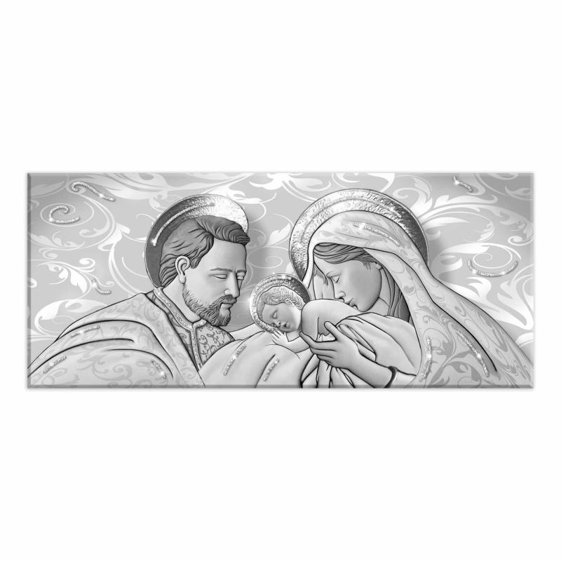 Quadro su tela BRILLANT con Glitter Sacra Famiglia 52x122 cm THE KISS SHABBY GREY del brand Lupia, categoria: Arredo e decorazioni > Quadri e Tele > Quadri con Glitter, disponibile su Vorreishop.