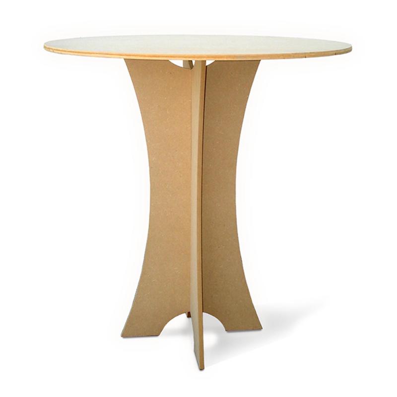 Tavolino multiuso rotondo con TOP Circolare grezzo e Piedi Sagomati in Legno ecologico - TOP Circolare diam. 50 cm e Piedi alt. 60 cm del brand Lupia, categoria: Bricolage e fai da te > Belle arti > Oggetti da decorare, disponibile su Vorreishop.