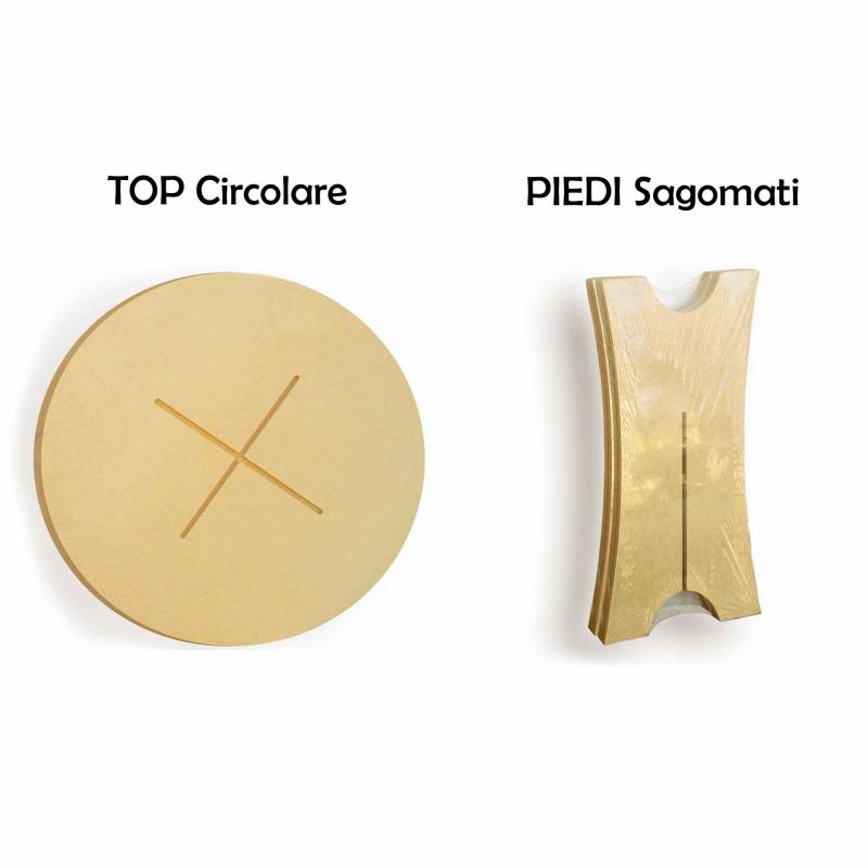 Tavolino multiuso rotondo con TOP Circolare grezzo e Piedi Sagomati in Legno ecologico - TOP Circolare diam. 40 cm e Piedi alt. 50 cm del brand Lupia, categoria: Bricolage e fai da te > Belle arti > Oggetti da decorare.