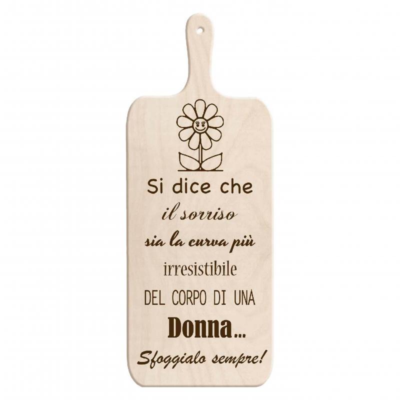Tagliere Decorativo LIGHT con manico in Legno 14,5x36,5 cm DONNA del brand Lupia, categoria: Idee regalo e bomboniere > Oggettistica > Taglieri decorativi, disponibile su Vorreishop.