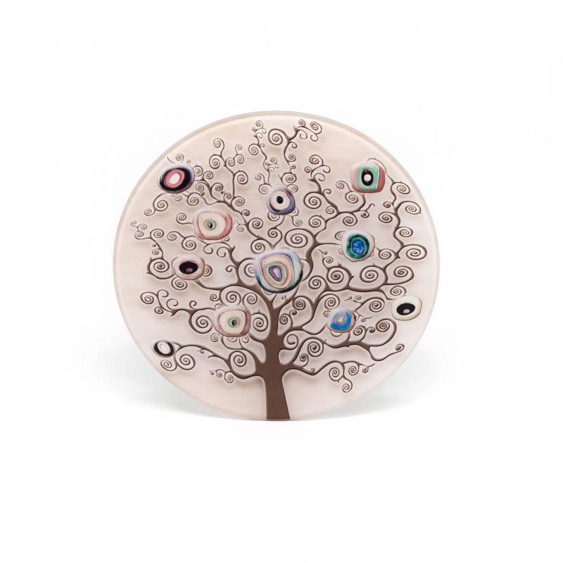 Sottopentola in Vetro temperato stampato a colori Collezione Albero della Vita TREE diametro 21 cm - TREE del brand Lupia, categoria: Idee regalo e bomboniere > Bomboniere > Bomboniere Segnaposto.