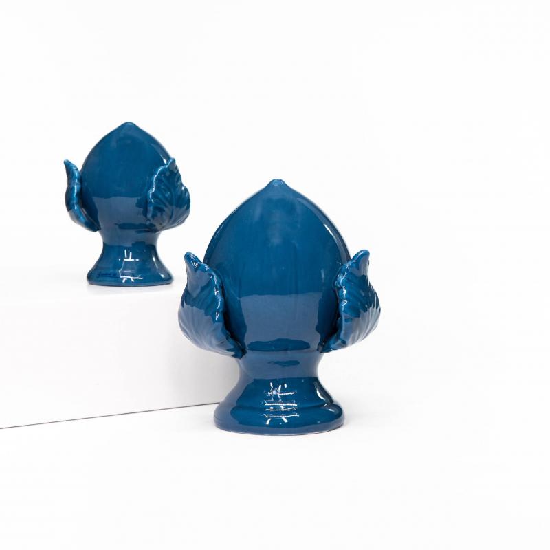 PUMO colorato BLU Salentino Chiuso NEW decorazione in ceramica tipica pugliese - Medio H 12 cm del brand Lupia, categoria: Idee regalo e bomboniere > Oggettistica > Statuette Ceramica, disponibile su Vorreishop.