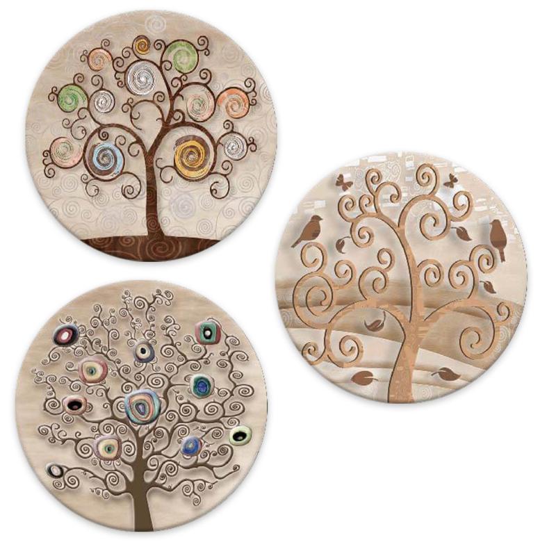 SOTTOTUTTO Rotondo Collezione TREE Set assortito Sottobicchiere, Sottopiatto o Sottopentola, segnaposto, bomboniera in legno decorato con stampa - 108 pz  Ã˜ 10 cm sotto bicchieri del brand Lupia, categoria: Idee regalo e bomboniere > Bomboniere > Bomboniere Segnaposto, disponibile su Vorreishop.