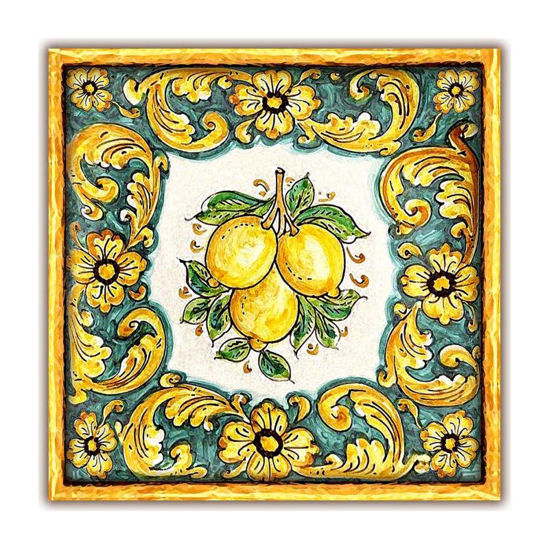 Sottotutto decorato in Legno QUADRATO Sotto bicchiere, piatto, pentola LIMONI DI SICILIA - 10x10 cm Set 3 pz del brand Lupia, categoria: Idee regalo e bomboniere > Bomboniere > Bomboniere Segnaposto, disponibile su Vorreishop.