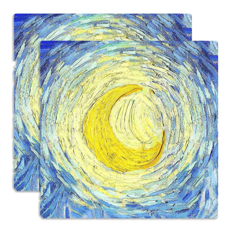 Sottotutto decorato in Legno QUADRATO Sotto bicchiere, piatto, pentola NOTTE STELLATA - 20x20 cm Set 2 pz del brand Lupia, categoria: Idee regalo e bomboniere > Bomboniere > Bomboniere Segnaposto, disponibile su Vorreishop.