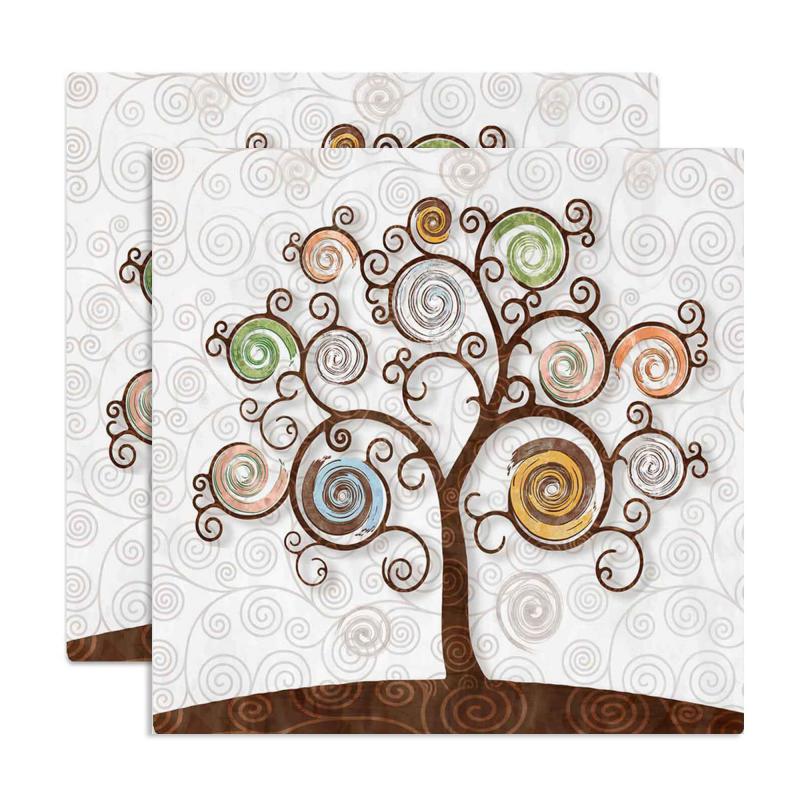 Sottotutto decorato Albero della Vita in Legno QUADRATO Sotto bicchiere, piatto, pentola TREE WHITE - 20x20 cm Set 2 pz del brand Lupia, categoria: Idee regalo e bomboniere > Bomboniere > Bomboniere Segnaposto, disponibile su Vorreishop.