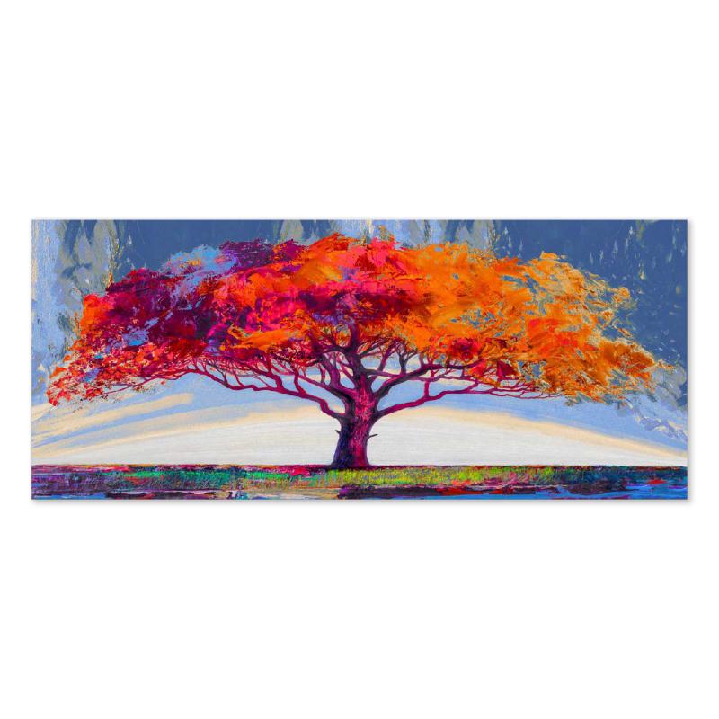 Quadro Moderno con stampa su tela materica a rilievo PICTURES Quercia al tramonto PICTURES BLUE OAK 52x122 cm del brand Lupia, categoria: Arredo e decorazioni > Quadri e Tele > Quadri su tela, disponibile su Vorreishop.