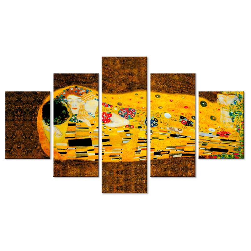 Quadro Moderno 5 pezzi in legno VOGUE 66X115 cm IL BACIO DI KLIMT del brand Lupia, categoria: Arredo e decorazioni > Quadri e Tele > Quadri a pannelli, disponibile su Vorreishop.