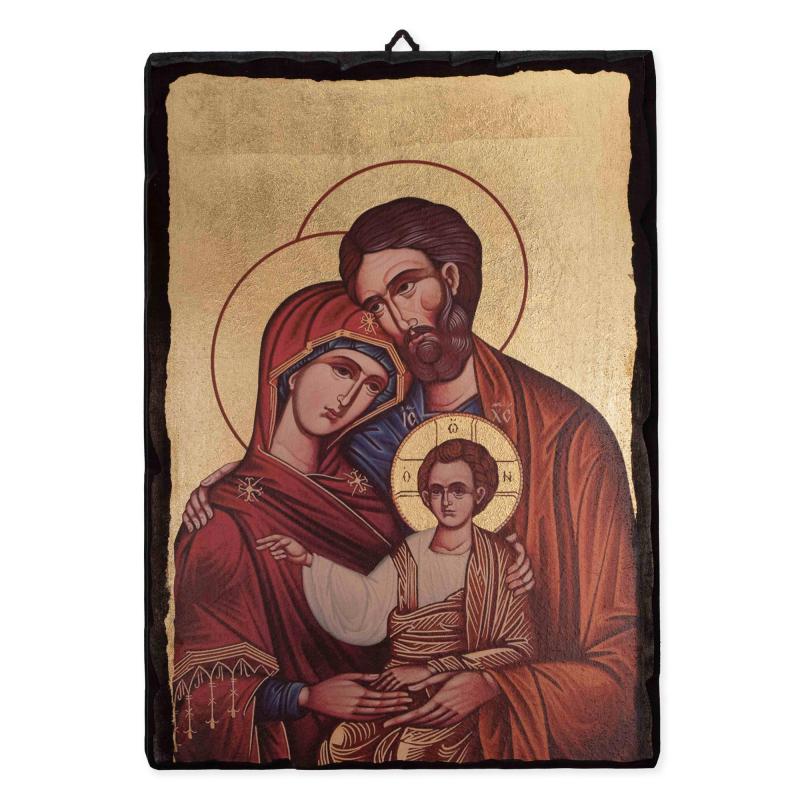 Quadro SACRA FAMIGLIA Icona su tavola Legno MASSELLO con foglia Oro - 35x50 cm del brand ARTES Creazioni d'Arte, categoria: Arredo e decorazioni > Quadri e Tele > Quadri su Legno, disponibile su Vorreishop.