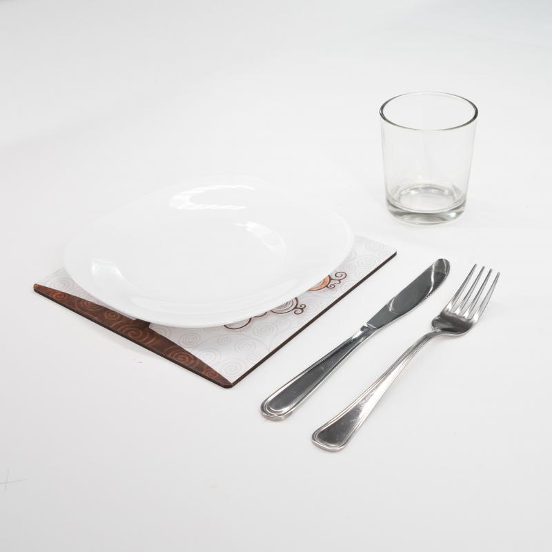 Sottotutto decorato Albero della Vita in Legno QUADRATO Sotto bicchiere, piatto, pentola TREE WHITE - 20x20 cm Set 2 pz del brand Lupia, categoria: Idee regalo e bomboniere > Bomboniere > Bomboniere Segnaposto.