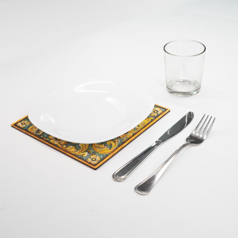 Sottotutto decorato in Legno QUADRATO Sotto bicchiere, piatto, pentola LIMONI DI SICILIA - 32x32 cm del brand Lupia, categoria: Idee regalo e bomboniere > Bomboniere > Bomboniere Segnaposto.