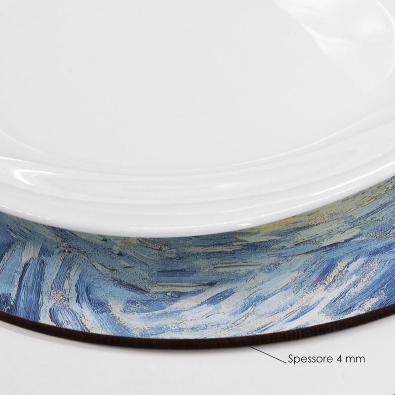 Sottotutto decorato in Legno Rotondo Sotto bicchiere, piatto, pentola NOTTE STELLATA - 10 cm Set 3 pz del brand Lupia, categoria: Tavola e cucina > Accessori per la Tavola > Sottopentole, Sottopiatti e Sottobicchieri.