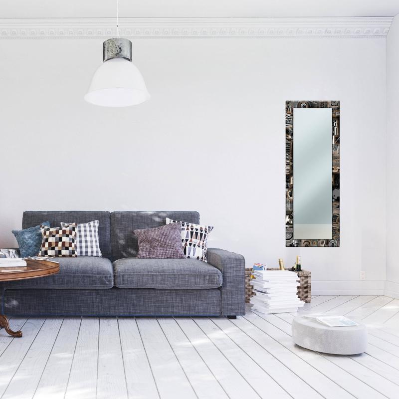 Specchio da parete lungo Moderno VINTAGE 44x127 cm con cornice stampata - Vintage  Black del brand Lupia, categoria: Complementi d'arredo > Specchi e specchiere > Specchi da parete.