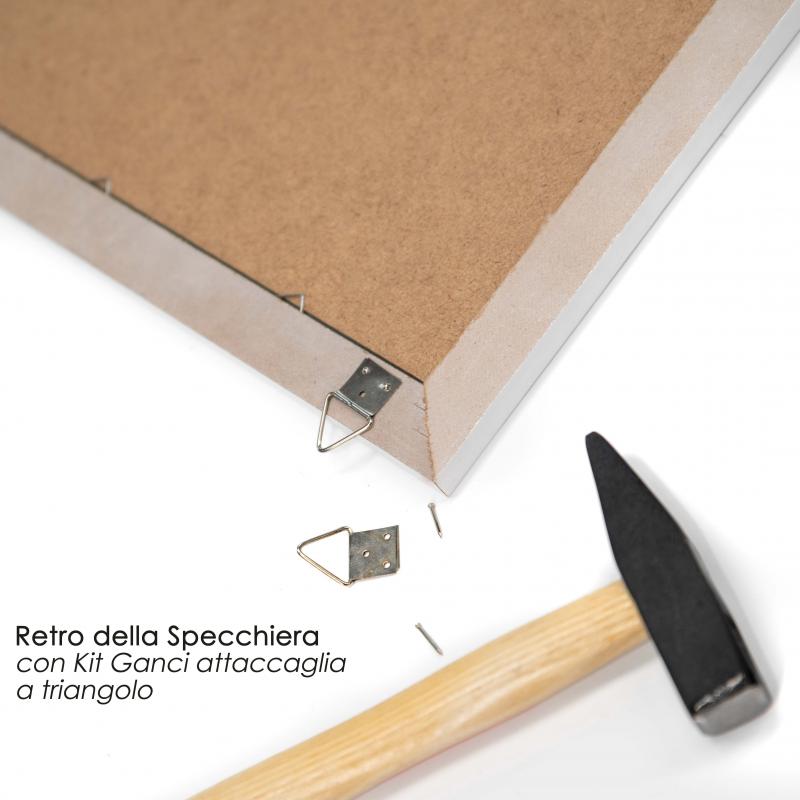 Specchio da parete MIRROR SHABBY CHIC 40x65 cm colore Bianco del brand Lupia, categoria: Complementi d'arredo > Specchi e specchiere > Specchi da parete.