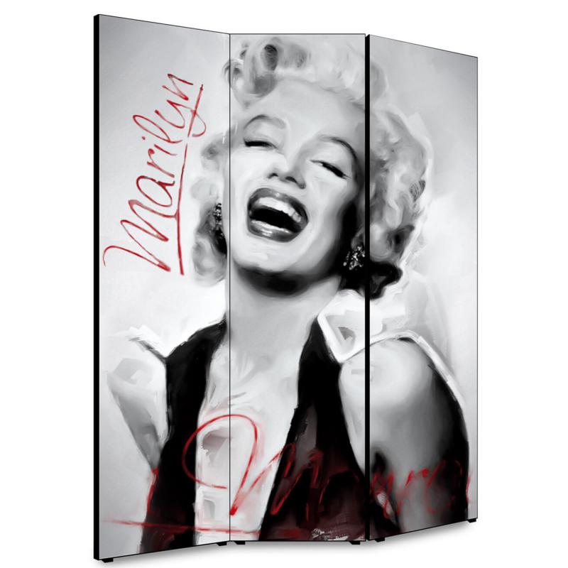 Separe' per interni, Divisorio 135,6 x H 176 x P 3,1 cm MARILYN PAINTED BLACK paravento 3 Ante in legno con Tele stampate fronte retro Soggetto unico del brand Lupia, categoria: Complementi d'arredo > Paraventi e separÃ¨ > Paraventi decorativi bifacciali, disponibile su Vorreishop.