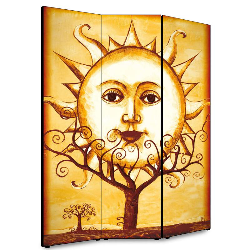 Separe' per interni, Divisorio 135,6 x H 176 x P 3,1 cm SUN paravento 3 Ante in legno con Tele stampate fronte retro Soggetto unico del brand Lupia, categoria: Complementi d'arredo > Paraventi e separÃ¨ > Paraventi decorativi bifacciali, disponibile su Vorreishop.