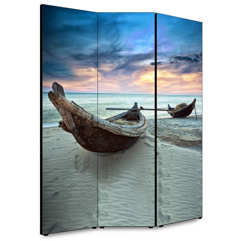 Separe' per interni, Divisorio 135,6 x H 176 x P 3,1 cm CANOE paravento 3 Ante in legno con Tele stampate fronte retro Soggetto unico del brand Lupia, categoria: Complementi d'arredo > Paraventi e separÃ¨ > Paraventi decorativi bifacciali, disponibile su Vorreishop.