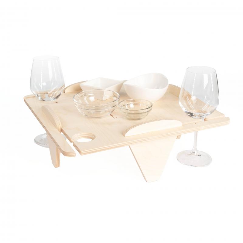 Vassoio PORTA SPRITZ DA TAVOLO 37,5x37,5 Altezza 12 cm Porta calici tagliere per Aperitivo con piedi d'appoggio in legno di betulla del brand Lupia, categoria: Tavola e cucina > Accessori per la Tavola > Centrotavola e alzatine, disponibile su Vorreishop.