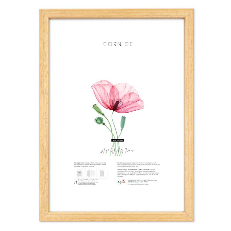 Cornice portafoto in legno da parete OPTICAL, per foto, stampe artistiche, poster, quadri moderni - 29,7x42 cm - A3 VETRO Legno naturale del brand Lupia, categoria: Arredo e decorazioni > Cornici e Portafoto > Cornici portafoto da parete, disponibile su Vorreishop.