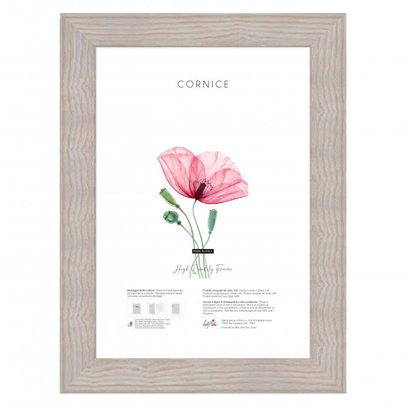 Cornice foto legno da parete shabby BOSTON BEIGE, per stampe, pergamene diplomi, poster, quadri moderni - 35x50 cm del brand Lupia, categoria: Arredo e decorazioni > Cornici e Portafoto > Cornici portafoto da parete, disponibile su Vorreishop.
