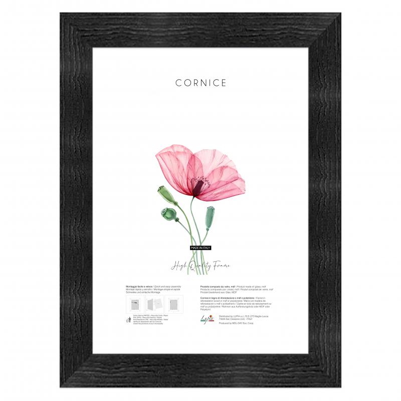 Cornice foto legno da parete shabby BOSTON BLACK, per stampe, pergamene diplomi, poster, quadri moderni - 35x50 cm del brand Lupia, categoria: Arredo e decorazioni > Cornici e Portafoto > Cornici portafoto da parete, disponibile su Vorreishop.