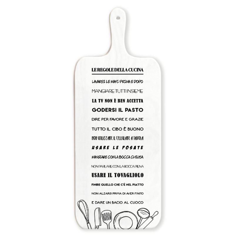 Tagliere Decorativo LIGHT WHITE con manico in Legno 15x37 cm CUCINA del brand Lupia, categoria: Idee regalo e bomboniere > Oggettistica > Taglieri decorativi, disponibile su Vorreishop.