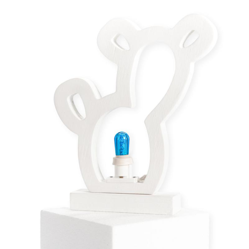 Lampada da tavolo in legno FICO O CACTUS 21x21 cm LUMINARIA d'arredo pugliese - Lampadina Blu del brand Lupia, categoria: Artigianato salentino > Luminarie Salentine > Luminaria, disponibile su Vorreishop.