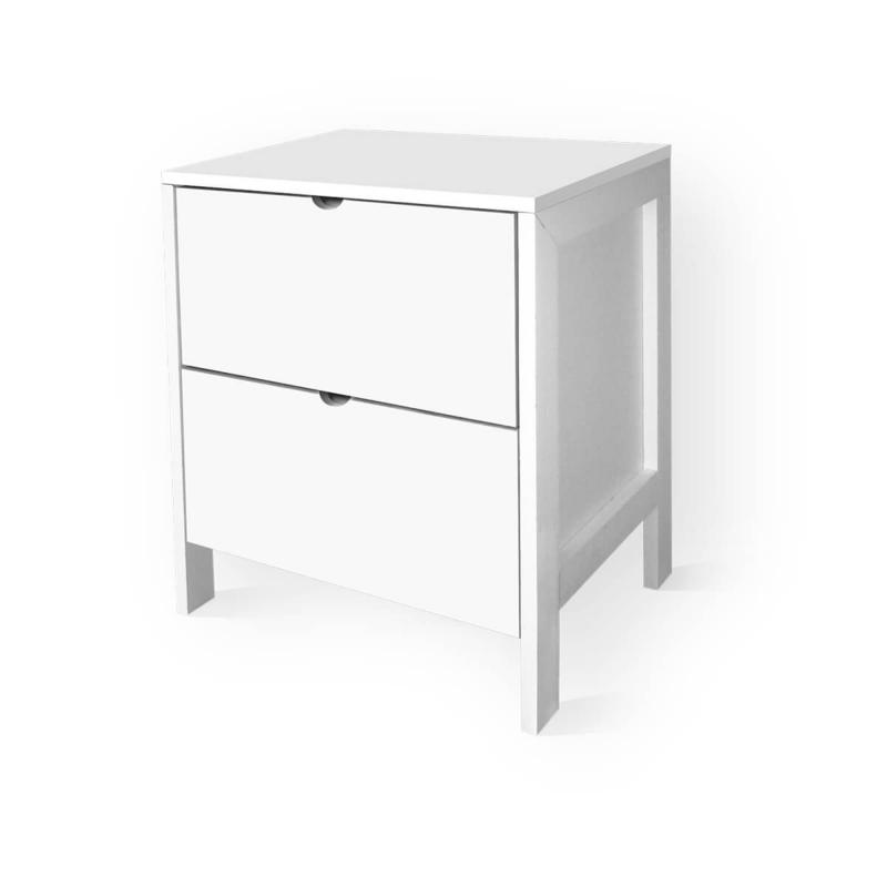 Cassettiera comodino MOBILE ITALY Bianco con 2 CASSETTI in legno 39x29xH45 cm organizer stile moderno minimalista del brand Lupia, categoria: Complementi d'arredo > Mobili, Cassettiere, Bauletti > Mobili, Cassettiere, disponibile su Vorreishop.