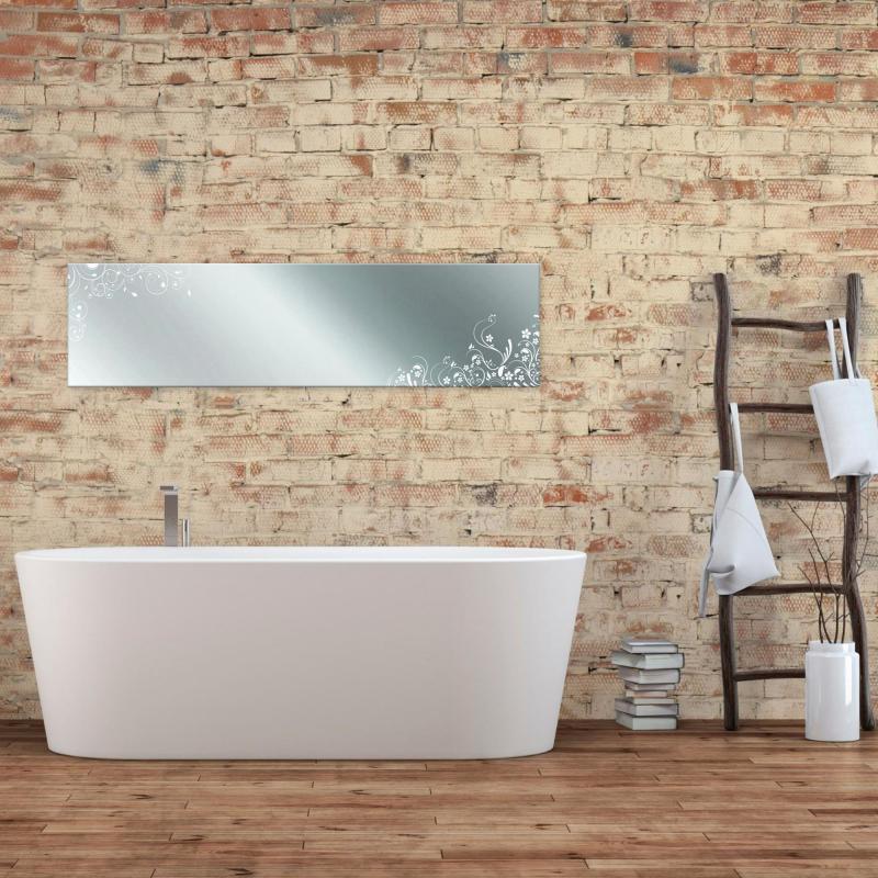 Specchio da parete con decorazione FLOWER a filo lucido  - 38x160 cm del brand Lupia, categoria: Complementi d'arredo > Specchi e specchiere > Specchi da parete.