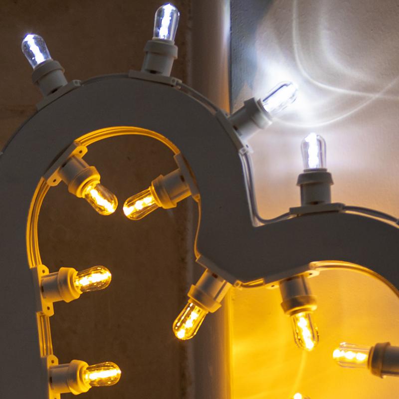 Lampada da Parete in Legno CUORE Grande 52x52 cm LUMINARIA d'arredo pugliese 24 lampadine - Lampadine Bianche del brand Lupia, categoria: Artigianato salentino > Luminarie Salentine > Luminaria.