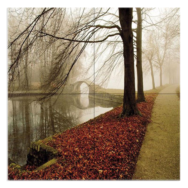 Quadro moderno grande su tela WALL 160x160 cm PAESAGGI RIVER BRIDGE, set 4 pz tele 80x80 cm per soggiorno camera da letto del brand Lupia, categoria: Arredo e decorazioni > Quadri e Tele > Grandi Quadri, disponibile su Vorreishop.