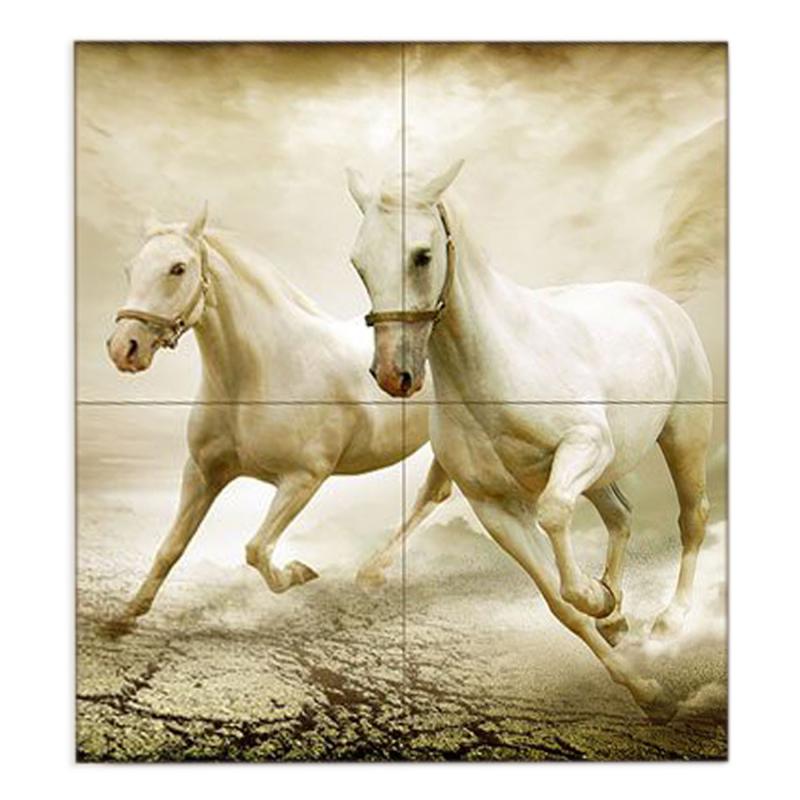 Quadro moderno grande su tela WALL 2x2 m ANIMALI CAVALLI BROWN, set 4 pz tele 1x1 m per soggiorno camera da letto del brand Lupia, categoria: Arredo e decorazioni > Quadri e Tele > Grandi Quadri, disponibile su Vorreishop.