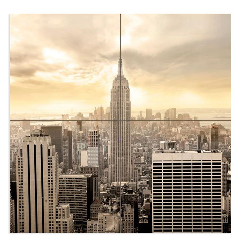 Quadro moderno grande su tela WALL 2x2 m CITTA PALACES BLACK, set 4 pz tele 1x1 m per soggiorno camera da letto del brand Lupia, categoria: Arredo e decorazioni > Quadri e Tele > Grandi Quadri, disponibile su Vorreishop.