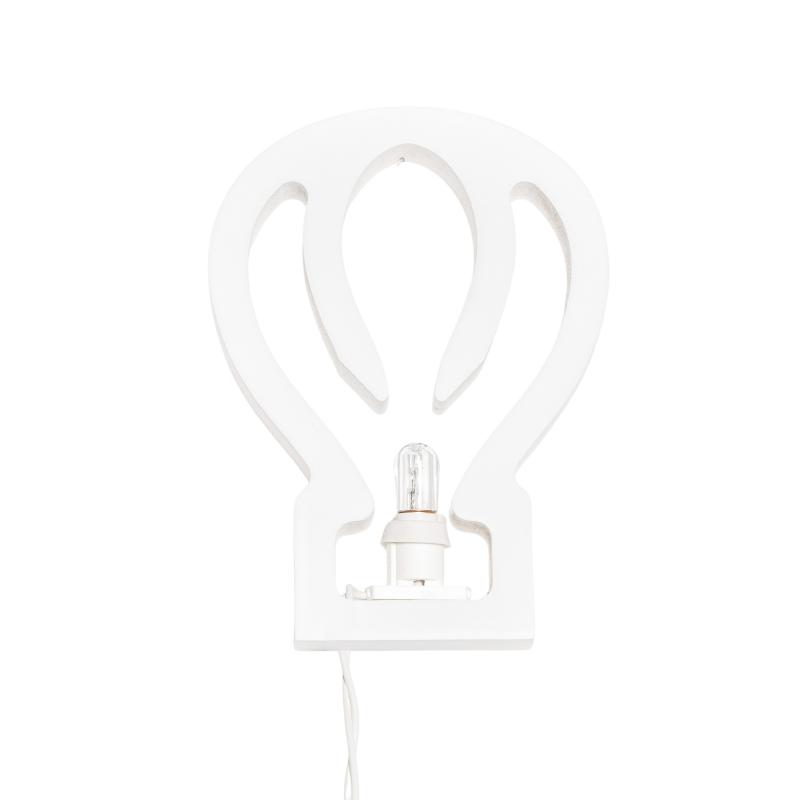 Lampada da tavolo o parete in legno MONGOLFIERA 15,5x2xH23 cm LUMINARIA d'arredo pugliese  - Lampadina Bianco Caldo del brand Lupia, categoria: Artigianato salentino > Luminarie Salentine > Luminaria, disponibile su Vorreishop.