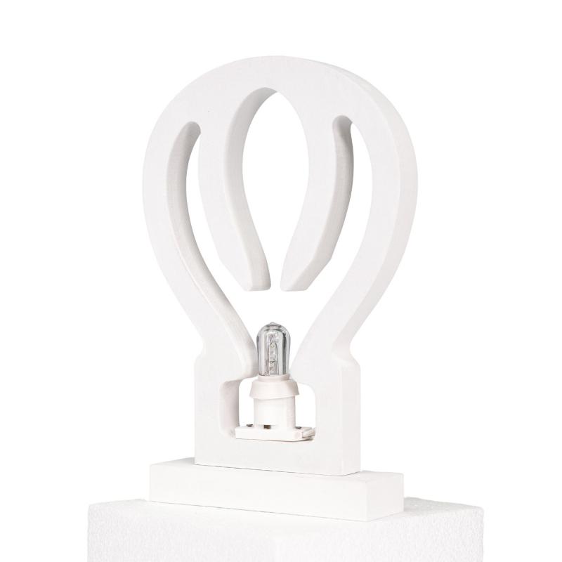 Lampada da tavolo o parete in legno MONGOLFIERA 15,5x2xH23 cm LUMINARIA d'arredo pugliese  - Lampadina Bianco Caldo del brand Lupia, categoria: Artigianato salentino > Luminarie Salentine > Luminaria.