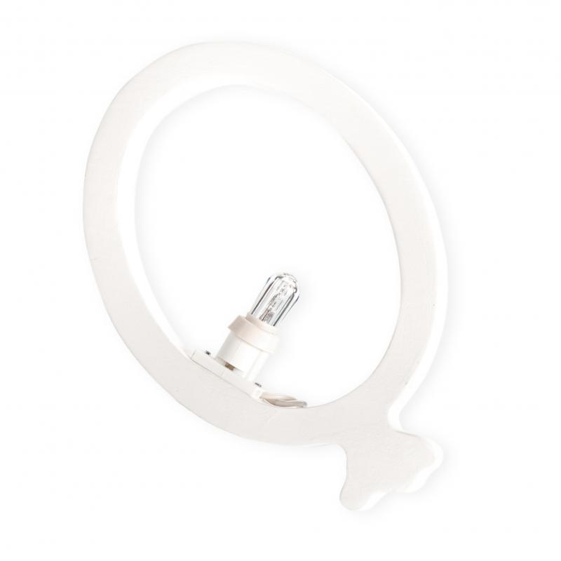 Lampada da tavolo o parete in legno PALLONCINO 21x21 cm LUMINARIA d'arredo pugliese - Lampadina Bianco Freddo del brand Lupia, categoria: Artigianato salentino > Luminarie Salentine > Luminaria.