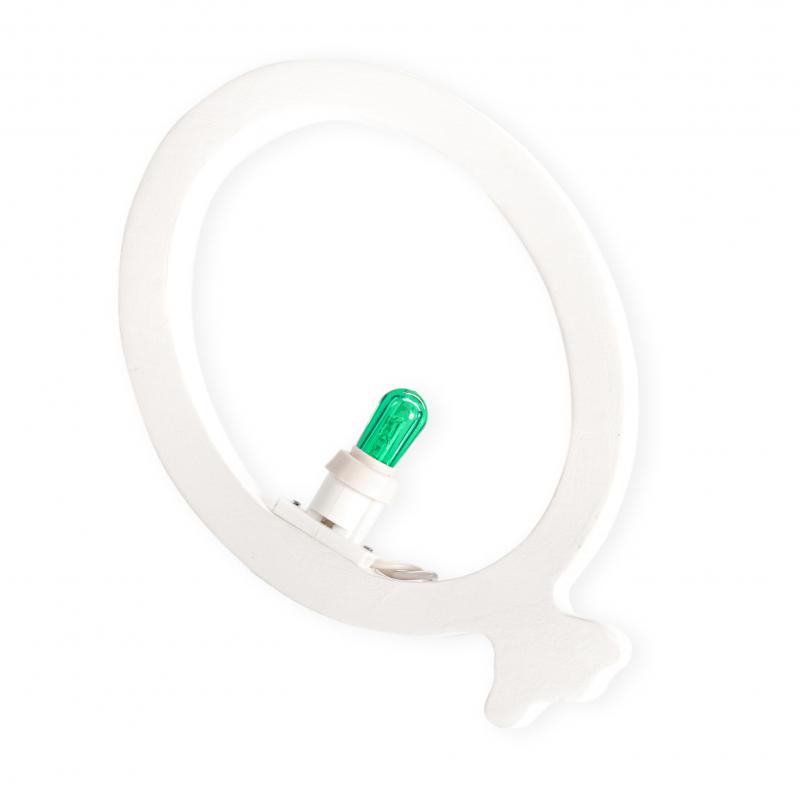 Lampada da tavolo o parete in legno PALLONCINO 21x21 cm LUMINARIA d'arredo pugliese - Lampadina Verde del brand Lupia, categoria: Artigianato salentino > Luminarie Salentine > Luminaria.