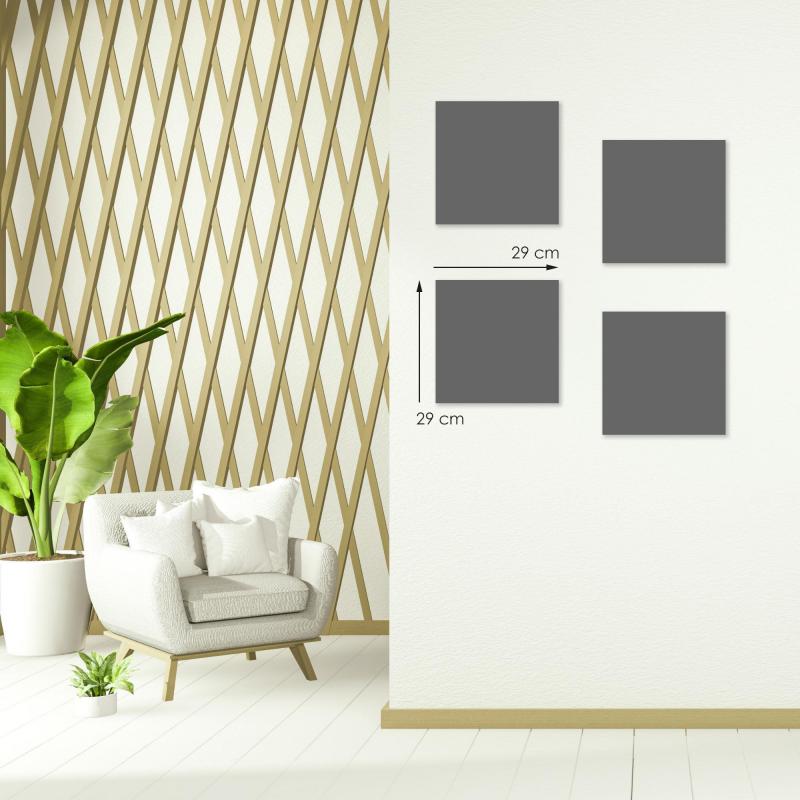 Set 4 Quadri moderni stampa su CERAMICA cornice Shabby MODERN White TROMPE Panorami floreale - 29x29 cm del brand Lupia, categoria: Arredo e decorazioni > Quadri e Tele > Quadri con cornice.