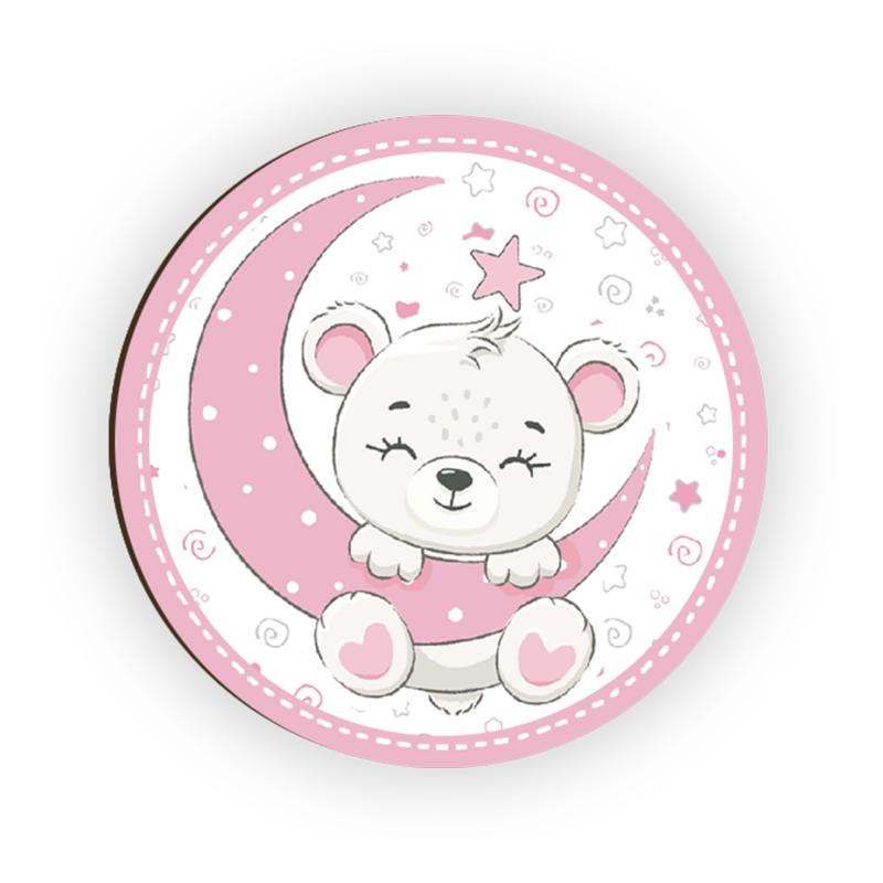 Calamita, MAGNETI in Legno Set da 24 PEZZI D.4,5 cm ORSACCHIOTTO LUNA LITTLE GIRL, segnaposto ricordino regalo, bomboniera confettata, pensierino Battesimo del brand Lupia, categoria: Idee regalo e bomboniere > Oggettistica > Magneti, disponibile su Vorreishop.