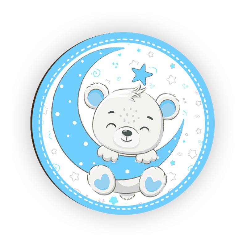 Calamita, MAGNETI in Legno Set da 24 PEZZI D.4,5 cm ORSACCHIOTTO LUNA BABY, segnaposto ricordino regalo, bomboniera confettata, pensierino Battesimo4, del brand Lupia, categoria: Idee regalo e bomboniere > Oggettistica > Magneti, disponibile su Vorreishop.