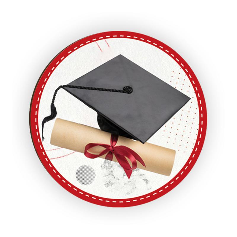 Calamita, MAGNETI in Legno Set da 24 PEZZI D.4,5 cm LAUREA ROSSO, segnaposto ricordino regalo, bomboniera confettata, pensierino del brand Lupia, categoria: Idee regalo e bomboniere > Bomboniere > Bomboniere Segnaposto, disponibile su Vorreishop.