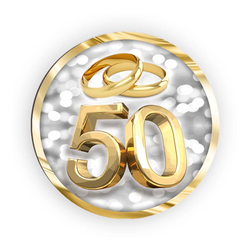 Calamita, MAGNETI in Legno Set da 24 PEZZI D.4,5 cm 50 MATRIMONIO, segnaposto ricordino regalo, bomboniera confettata, pensierino anniversario anni del brand Lupia, categoria: Idee regalo e bomboniere > Oggettistica > Magneti, disponibile su Vorreishop.