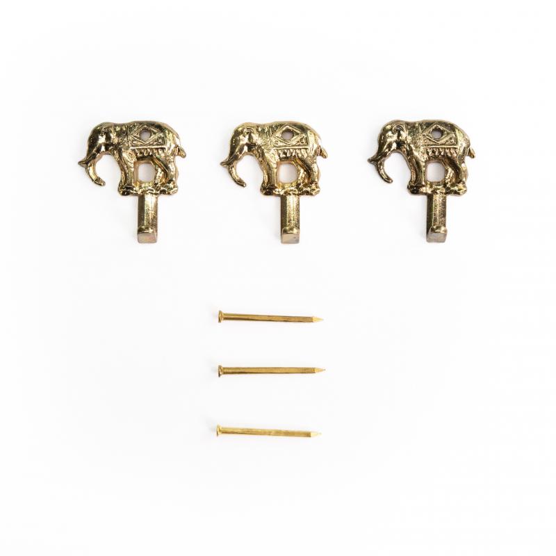 Kit 3 Ganci Per Quadro, appendino Specchiera, gancetti Cornice portafoto, serie ORO ELEFANTE 2,9x2,6 cm con chiodi del brand Lupia, categoria: Bricolage e fai da te > Belle arti > Ganci per quadri e specchi, disponibile su Vorreishop.