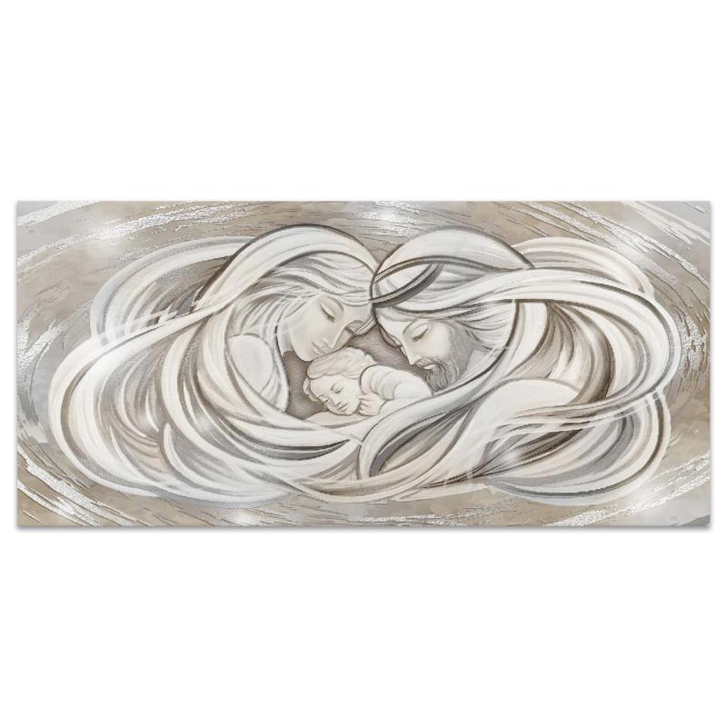 Quadro moderno MONDIE' poster su legno con lamina argento cm 31x66 SACRA FAMIGLIA 1 MIX capezzale, soggiorno, camera da letto del brand Lupia, categoria: Arredo e decorazioni > Quadri e Tele > Quadri su Legno, disponibile su Vorreishop.